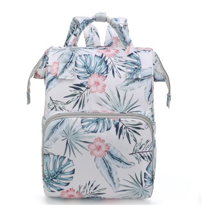 E-shop Biely kvetovaný ruksak pre mamičky