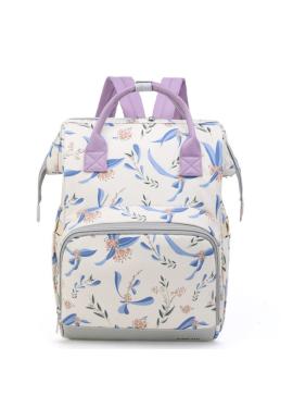 Kvetovaný funkčný ruksak pre mamičky
