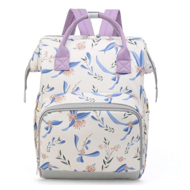 E-shop Kvetovaný funkčný ruksak pre mamičky