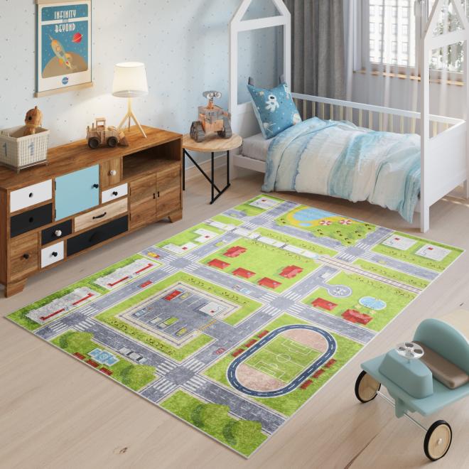 E-shop Detský koberec s motívom mesta v lete