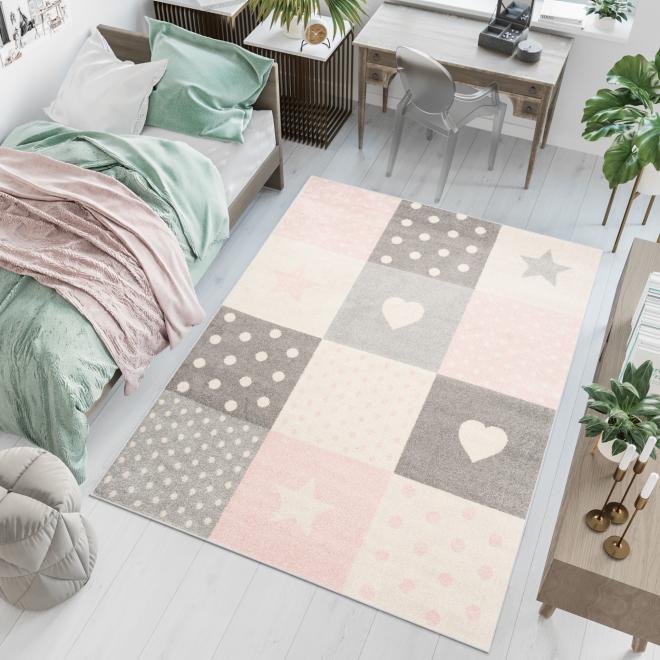 E-shop Ružový koberec so vzormi