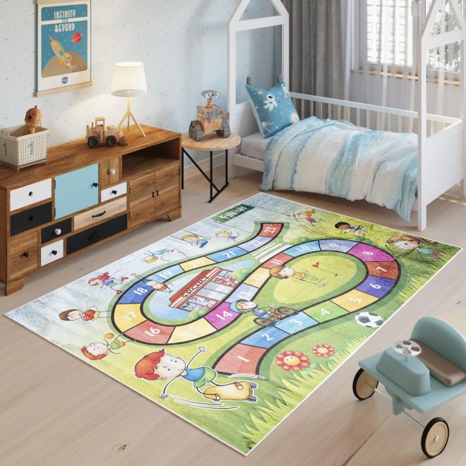E-shop Farebný koberec s motívom detskej hry