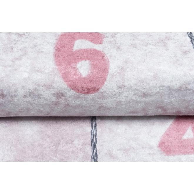 Ružový koberec s detskou skákacou hrou