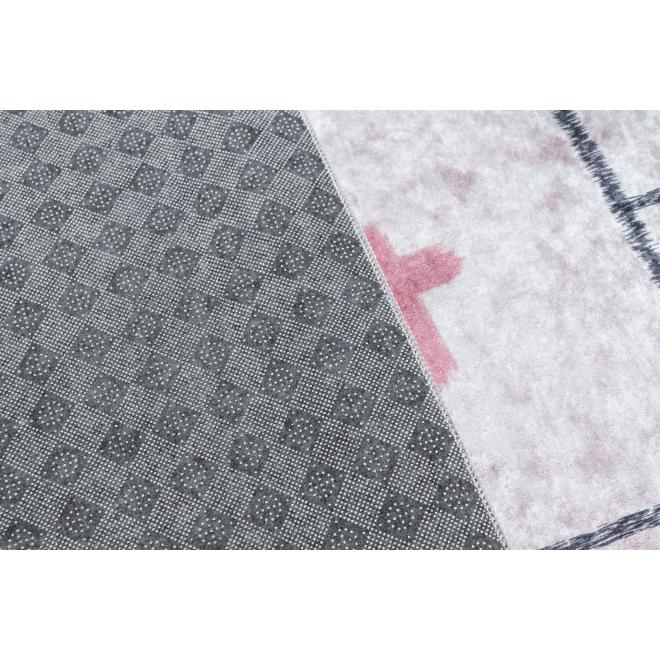 Ružový koberec s detskou skákacou hrou