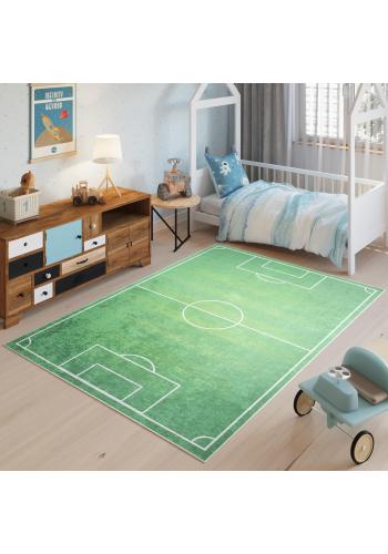 Detský koberec s motívom futbalového ihriska