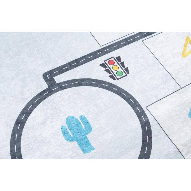 Modrý koberec s hrou pre deti