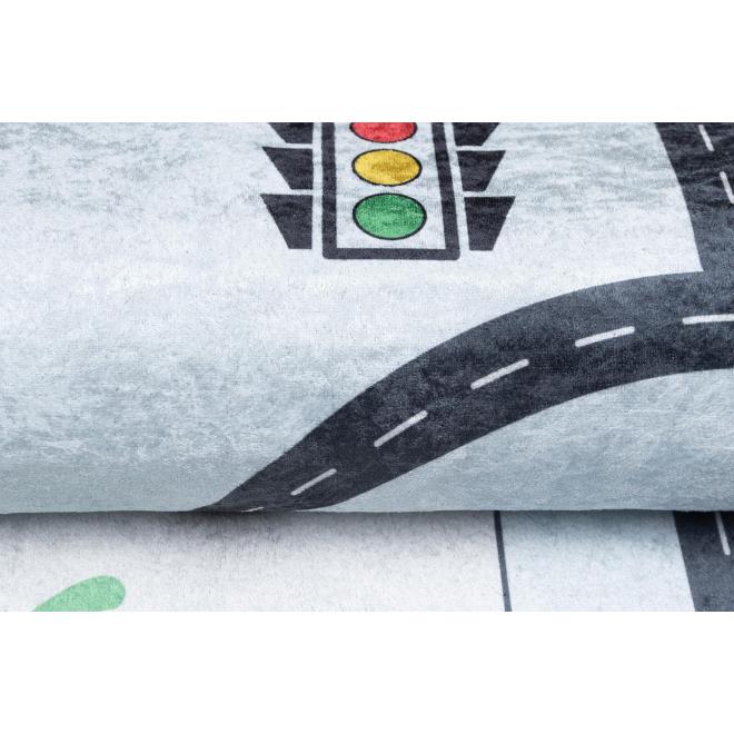 Modrý koberec s hrou pre deti