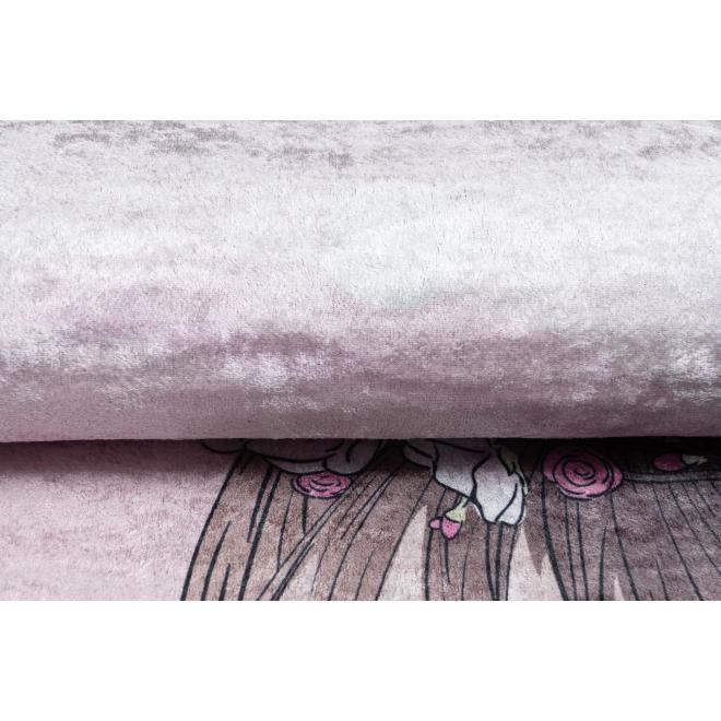 Detský ružový koberec s baletkou