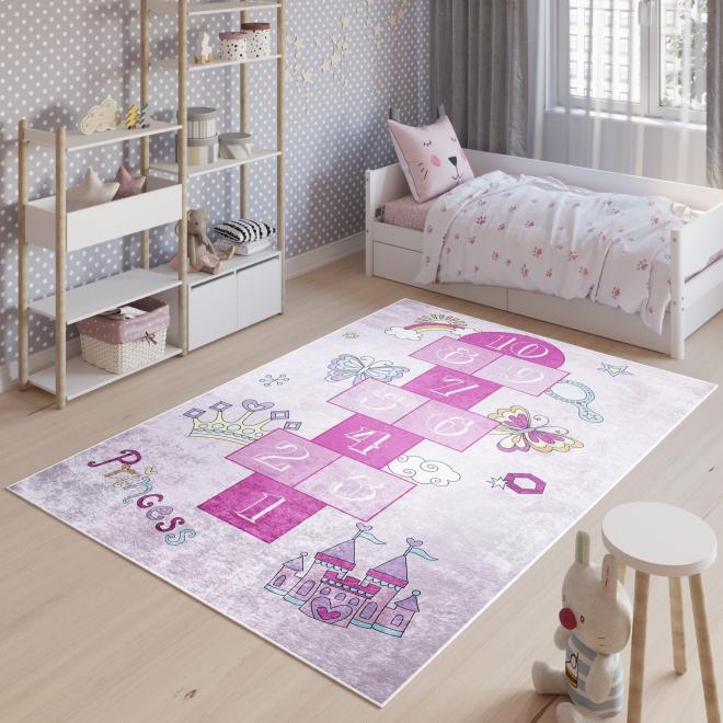 E-shop Detský ružový koberec s čislicami