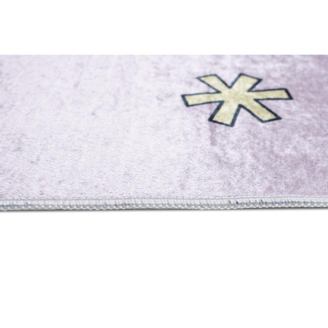 Detský ružový koberec s čislicami