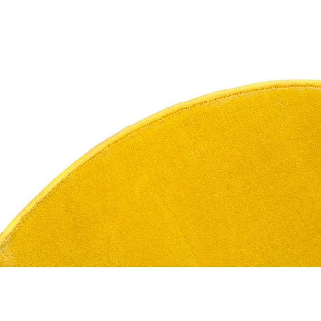 Žltý detský okrúhly koberec