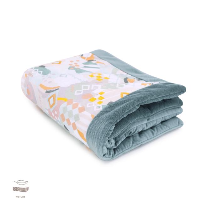 E-shop Detská zamatová deka z kolekcie Pastelové vzory