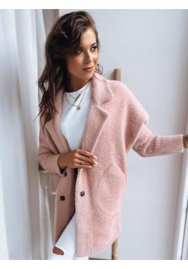 Prechodný dámsky kabát ružovej farby