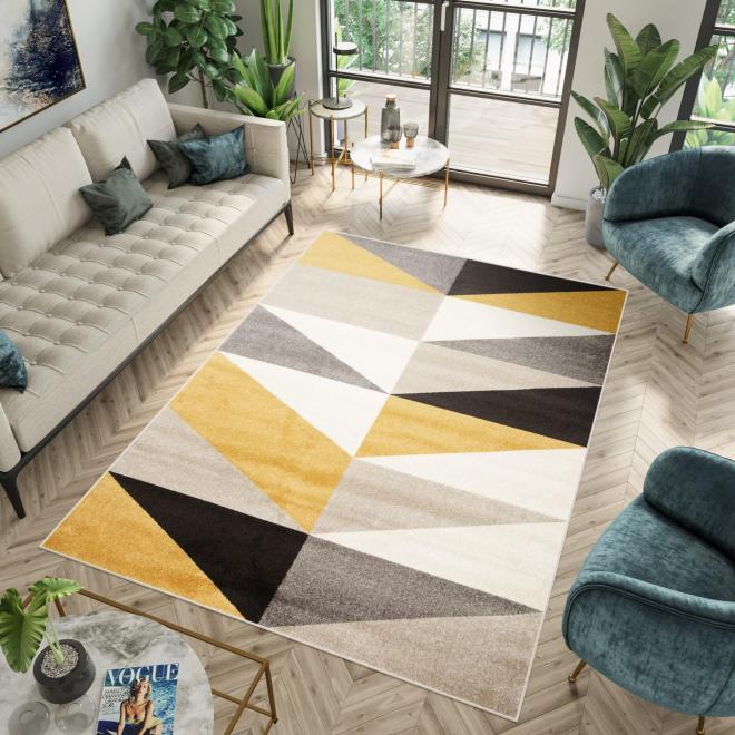 E-shop Moderný koberec s trojuholníkovým vzorom