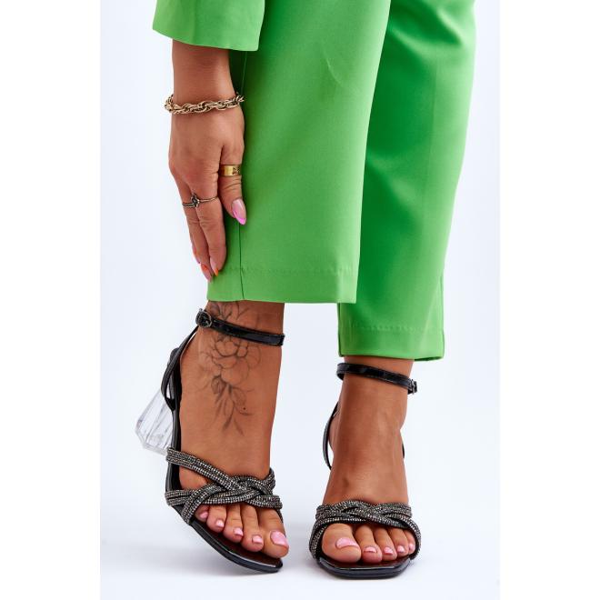 E-shop Dámske sandále s transparentným podpätkom