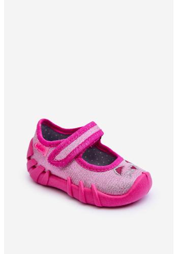 Ružové detské papuče s mačičkou