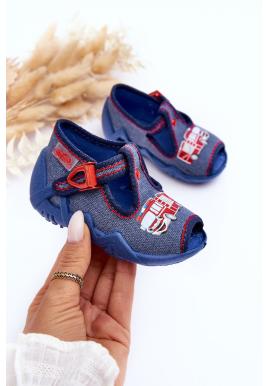Chlapčenské modré papuče s obrázkom