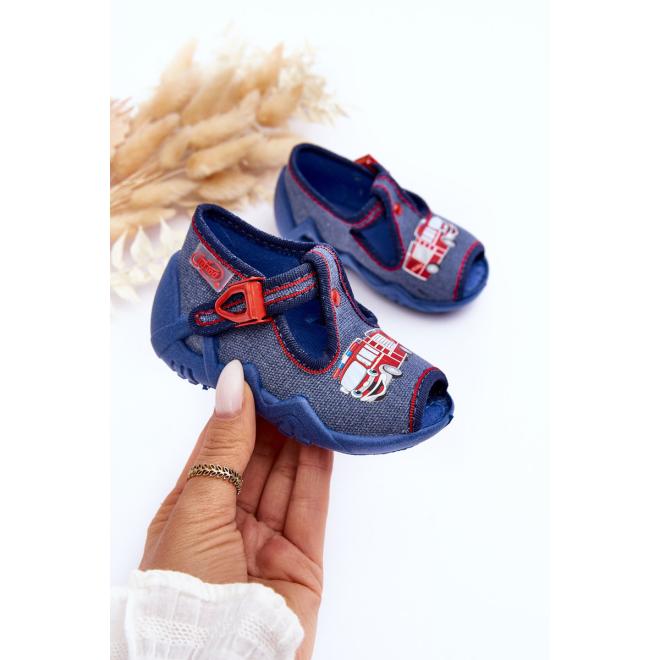 E-shop Chlapčenské modré papuče s obrázkom