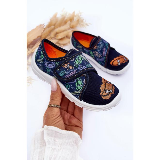 E-shop Chlapčenské modré papuče s potlačou