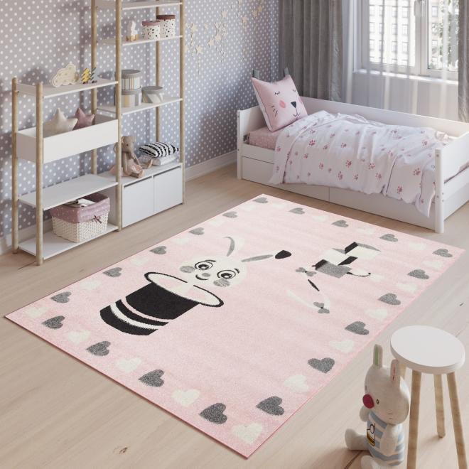 E-shop Ružový detský koberec s obrázkom