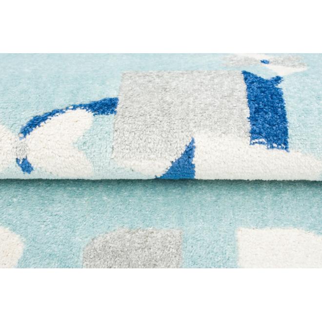 Detský tyrkysový koberec s obrázkom