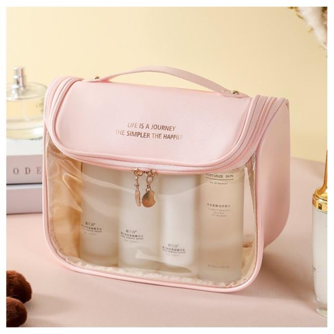 E-shop Elegantná kozmetická taška ružovej farby