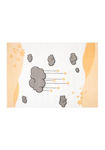 Oranžový koberec pre deti s obrázkom