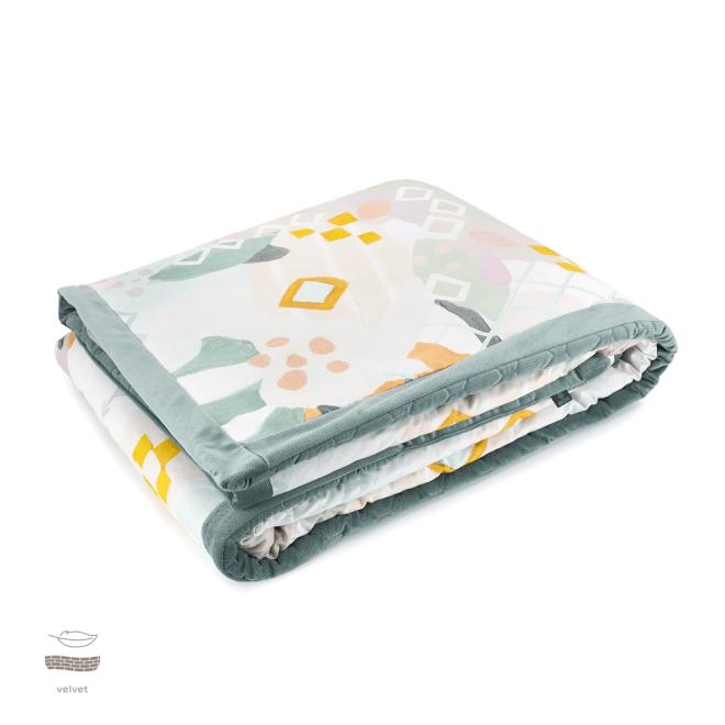 E-shop Teplá zamatová deka z kolekcie Pastelové vzory