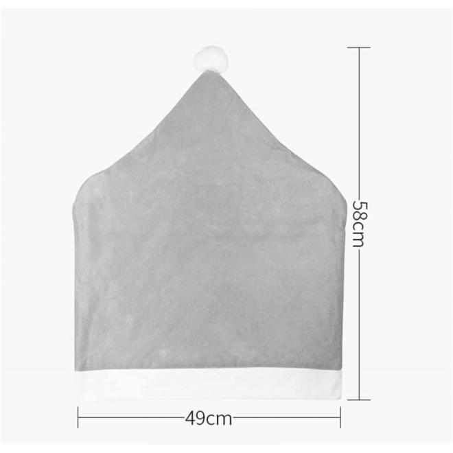 Sivý poťah na stoličku v podobe Mikulášskej čiapky