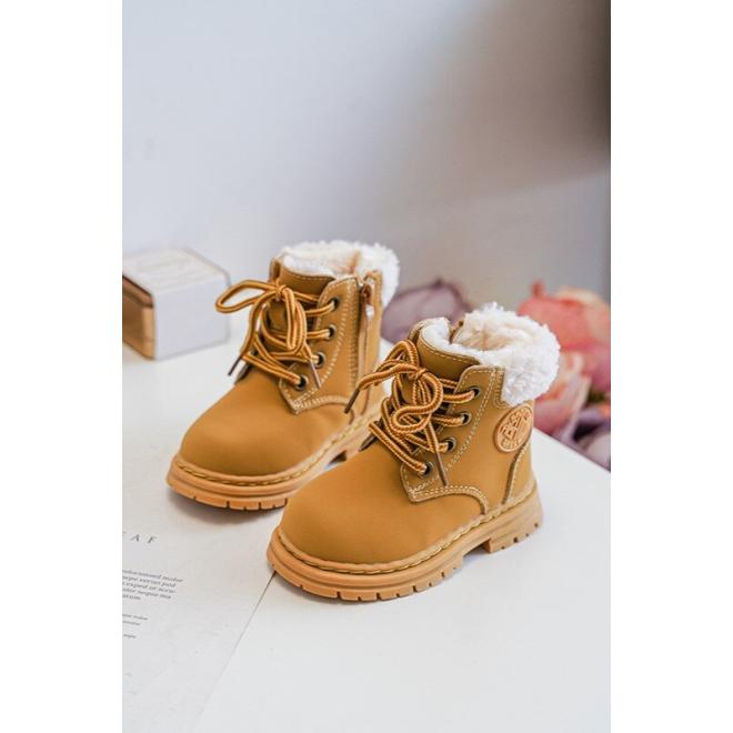 E-shop Detské hnedé topánky na zips