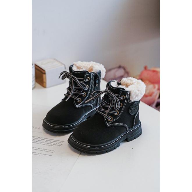 E-shop Čierne detské topánky na zips