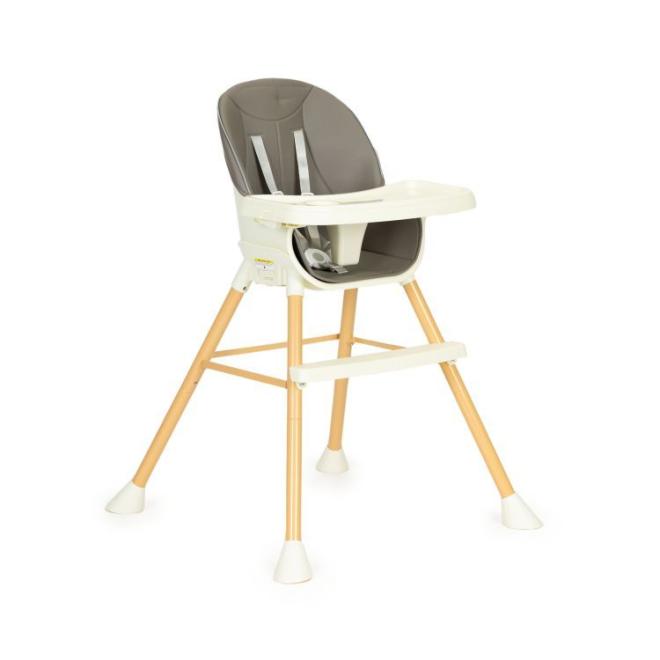 E-shop Detská stolička na kŕmenie 2 v 1 v sivej farbe
