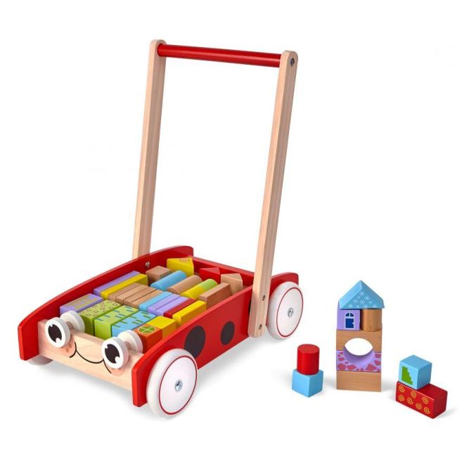E-shop Drevený vozík s kockami pre deti