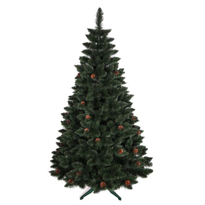 Vianočný hustý stromček borovica so šiškami - 220 cm