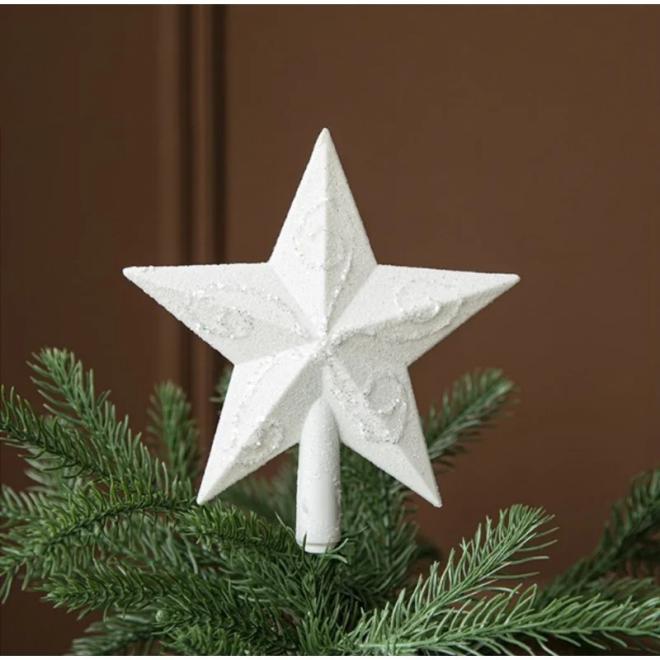 E-shop Biela hviezda na špičku vianočného stromčeka