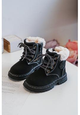 Čierne detské topánky na zips