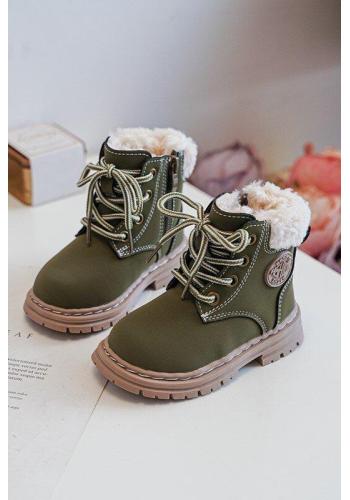 Detské zelené topánky na zips