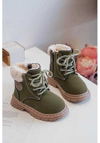 Detské zelené topánky na zips