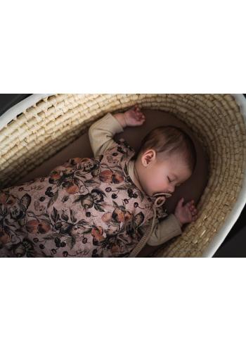Detský bavlnený spací vak vo fialovej farbe