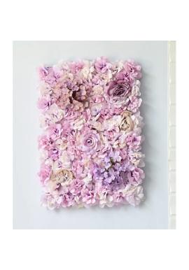 Kvetinový nástenný panel vo fialovej farbe