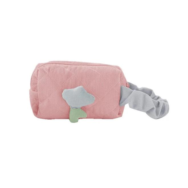 E-shop Ružová menčestrová kozmetická taška