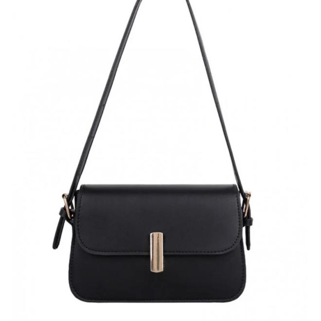 E-shop Elegantná čierna kabelka na rameno