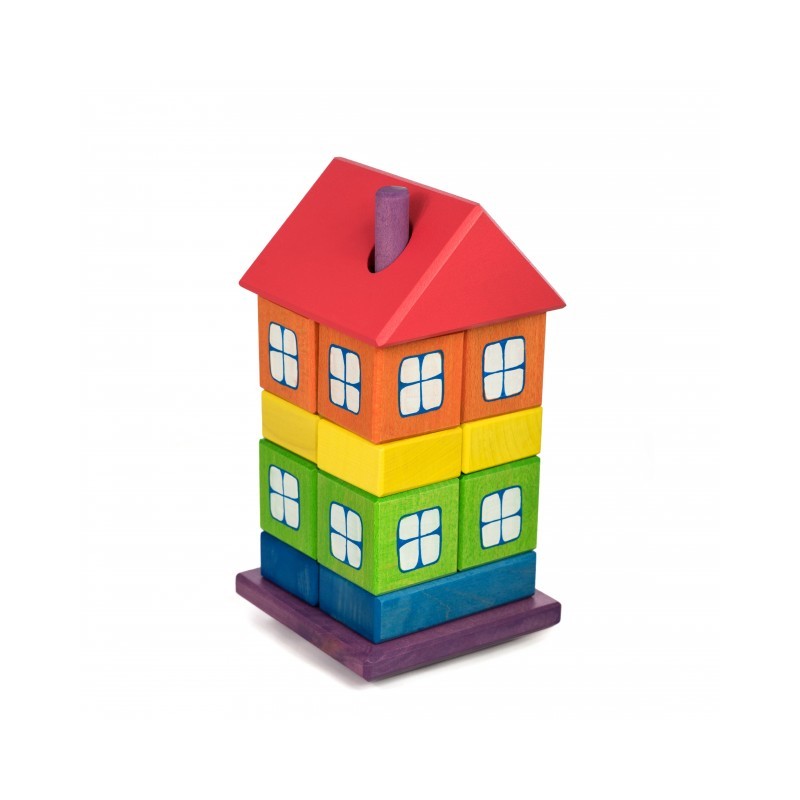 E-shop Dúhový domček z kociek pre deti