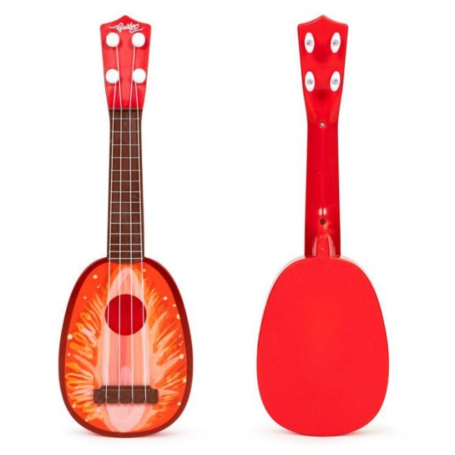 Gitara na ukulele pre deti, štyri struny, jahoda