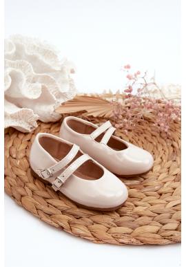 Detské béžové balerínky