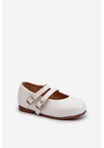 Biele dievčenské balerínky