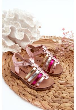 Viacfarebné dievčenské sandále