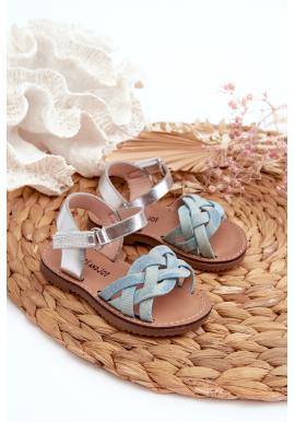 Modré sandále pre dievčatá