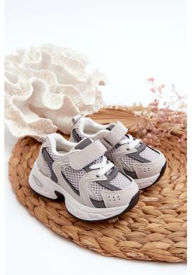 Športové tenisky pre deti v sivej farbe