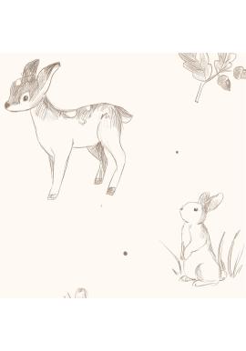 Čierno-biela dekoračná tapeta so zvieratami